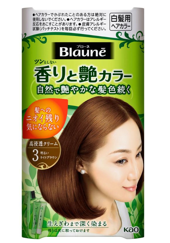 KAO BLAUNE FRAGRANCE AND LUSTER COLOR CREAM 3 BRIGHT LIGHT BR