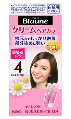 KAO BLAUNE CREAM HAIR COLOR 4 SLIGHTLY BRIGHT CHESTNUT
