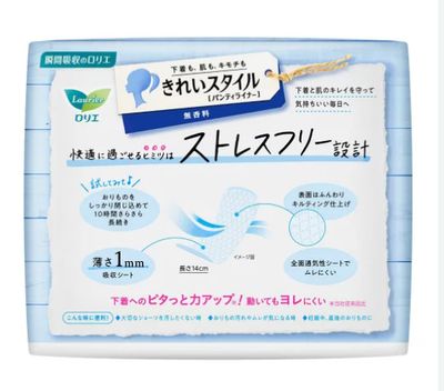 Kao Laurier Beautiful style Ultra thin Pantyliner  No Scent 72 sheets