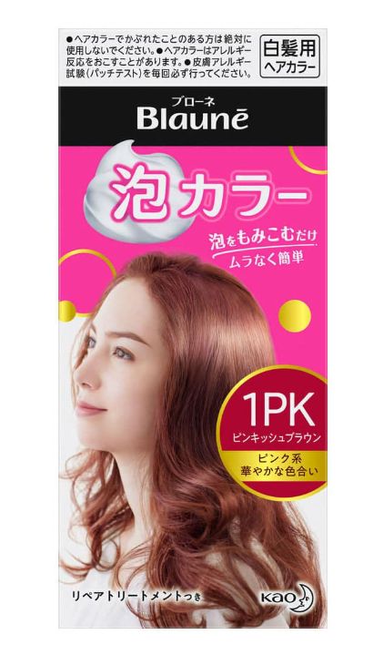 KAO BLAUNE BUBBLE HAIR COLOR 1PK PINKISH BROWN
