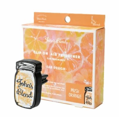 John's Blend Clip-on Air Freshener Jar Design (Musk Orange)