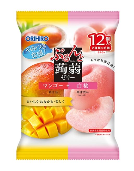 Purunto Konjac Jelly Bag Mango + White Peach