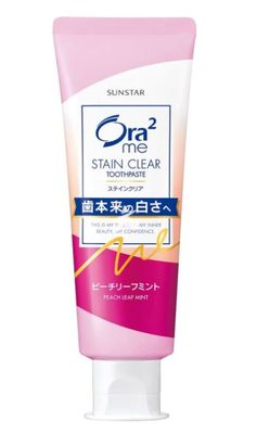 Sunstar Ora2 Me Stain Clear Toothpaste Peach Leaf Mint