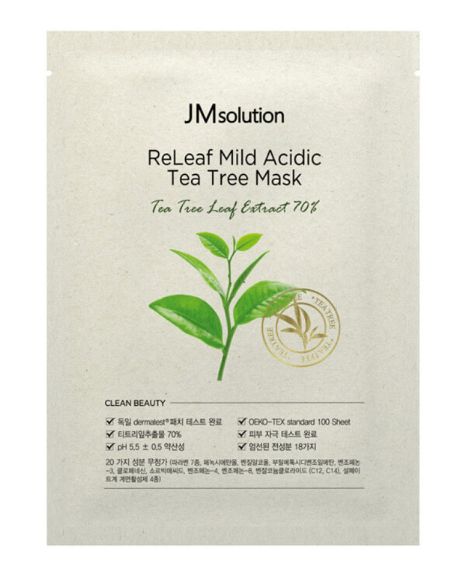 JMsolution RELEAF MILD ACIDIC TEA TREE MASK 1pc