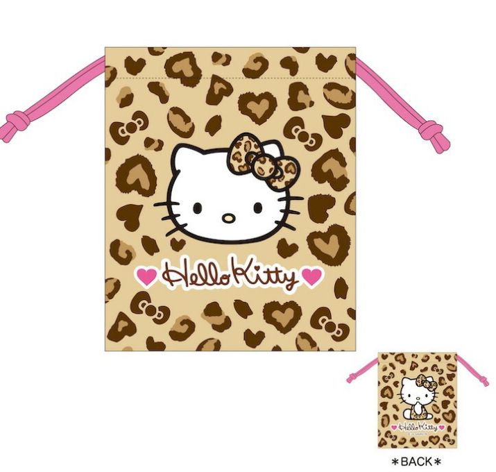 Hello Kitty 90s Drawstring Bag Leopard