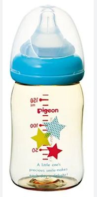 Breastfeeding feeling baby bottle plastic 160 ml (star pattern)