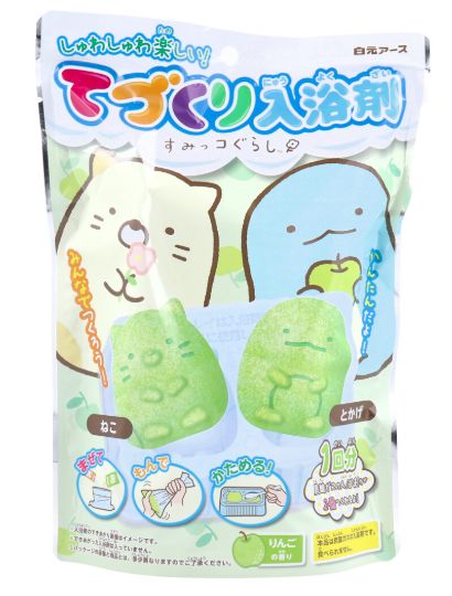 Baiyuan Earth Corner Creatures Cute Pet Shape Bath Balls 2 Pieces (Green Apple Fragrance)