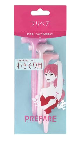 Shiseido PREPARE T-shape Razor for Underarm 3-Pack