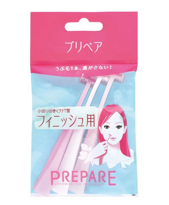 Shiseido Prepare Eyebrow and Mouth Razor #T shape 3pcs