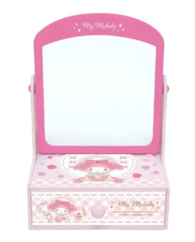 My Melody Mini Dresser Sanrio Characters Goods Sanrio Mirror Tabletop Storage Interior Present Gift Makeup