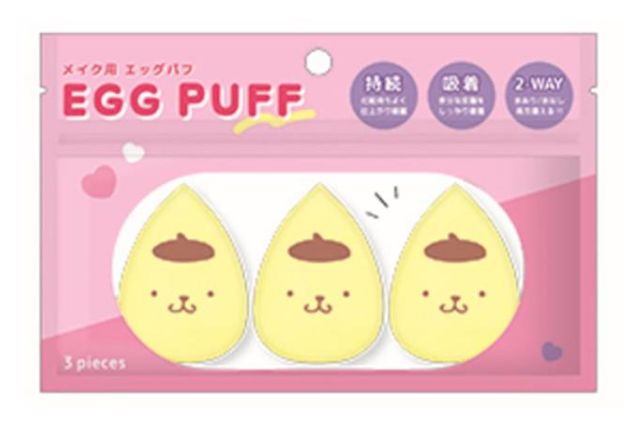Sanrio Egg Puff Pompompurin 3pcs