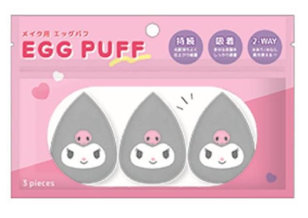 Sanrio Egg Puff Kuromi 3pcs