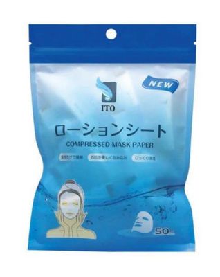 ITO Lotion Sheet 50 Pieces Face Mask Pack Portable Travel Disposable Compact