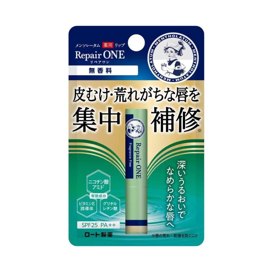 Rohto Mentholatum Medicated Lip Repair ONE Fragrance Free