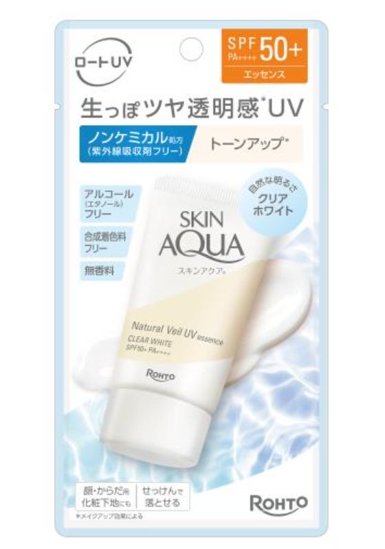 Rohto Skin Aqua Natural Veil UV Essence SPF50+PA++++ Clear White