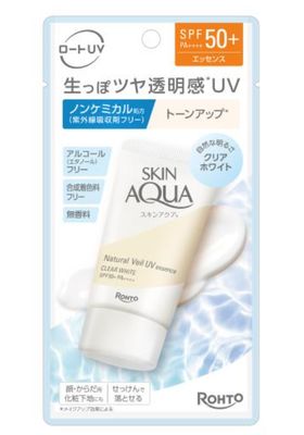 Rohto Skin Aqua Natural Veil UV Essence SPF50+PA++++ Clear White