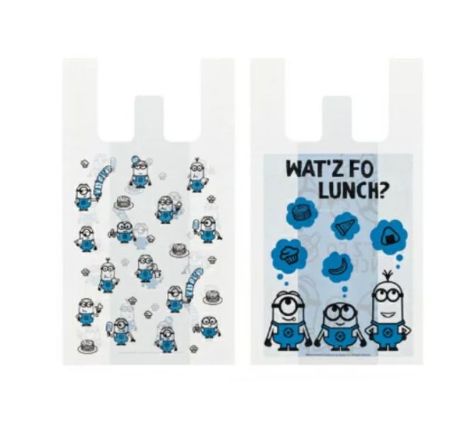 SKATER cartoon character printed plastic bag L 10 pcs