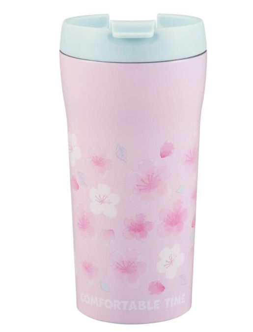Skater Compact Coffee Mug 360ml - Sakura Pattern