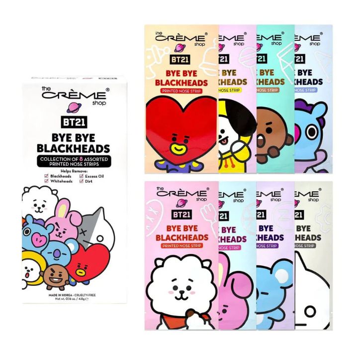 TCS BT21 Byebye Balckheads-Pore Strips 8pcs