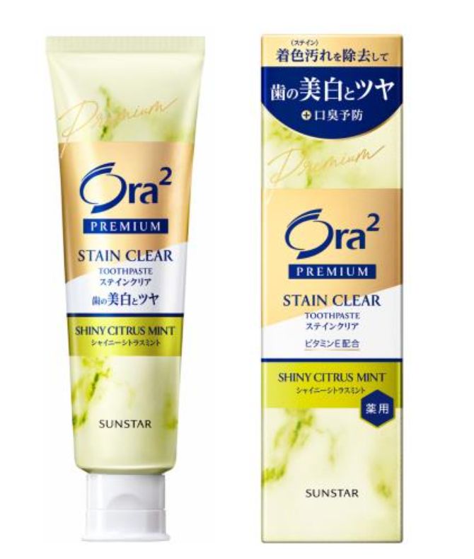 Ora2 Premium Stain Clear Toothpaste Shiny Citrus Mint (100g)