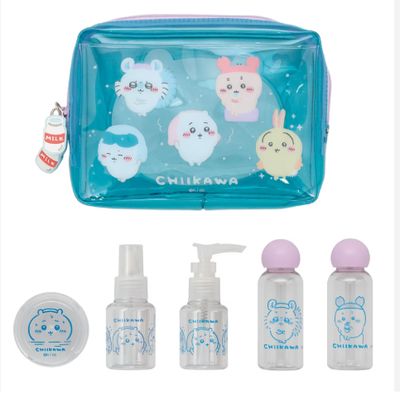 Chiikawa Travel Bottle Set (Blue)