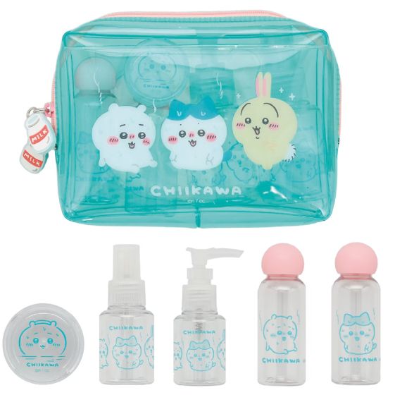 Chiikawa Travel Bottle Set (Green)