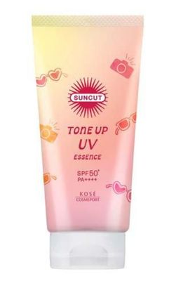 KOSE Suncut Tone Up UV Essence Rose Pink