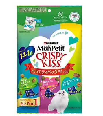 MonPetit Crispy Kiss Cat Food Mix Fish 24 Bags