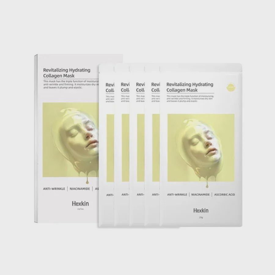 HEXKIN REVITALIZING HYDRATING COLLAGEN MASK 5PCS