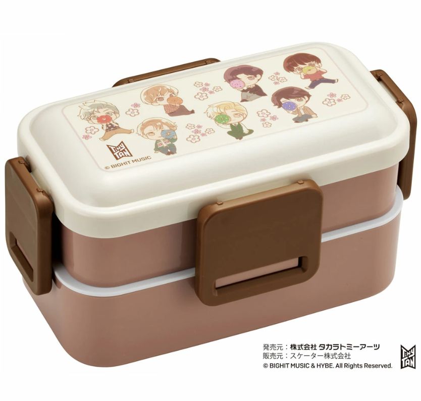 SKATER antibacterial dome lid cartoon print double-layer lunch box