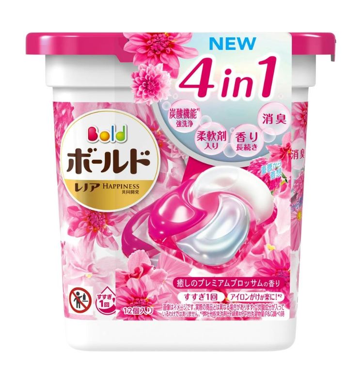 P&amp;G Japan Bold Laundry Detergent Gel Ball 4 in 1 Blossom 11 pieces