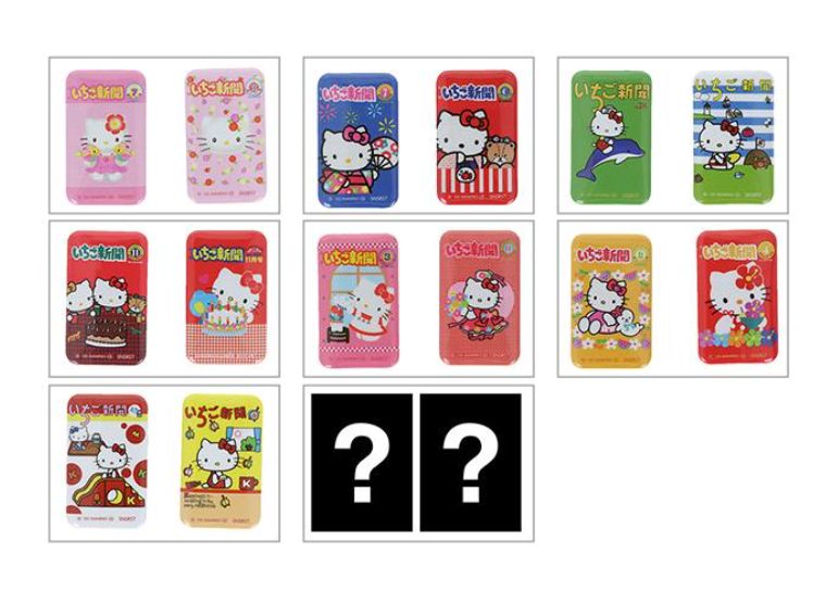 Sanrio Ichigo Shinbun 50th Anniversary Can Badge Set A