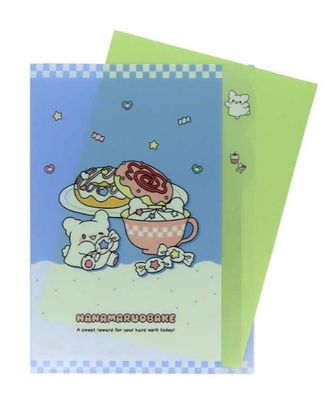 Hanamaruobake A4 Folder Blue