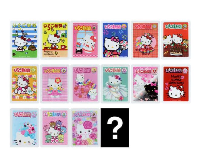 Hello Kitty Die-Cut Stickers, Peel-Off Stickers- Ichigo Shimbun