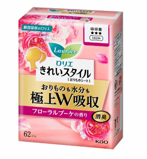 KAO Laurier Lingerie Liner 62pc (Floral Scent)