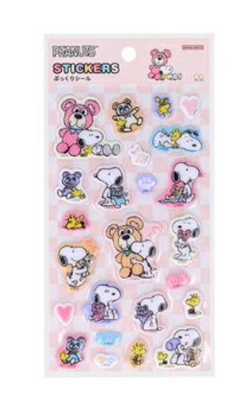 Disney Stickers Peanuts Snoopy Pink