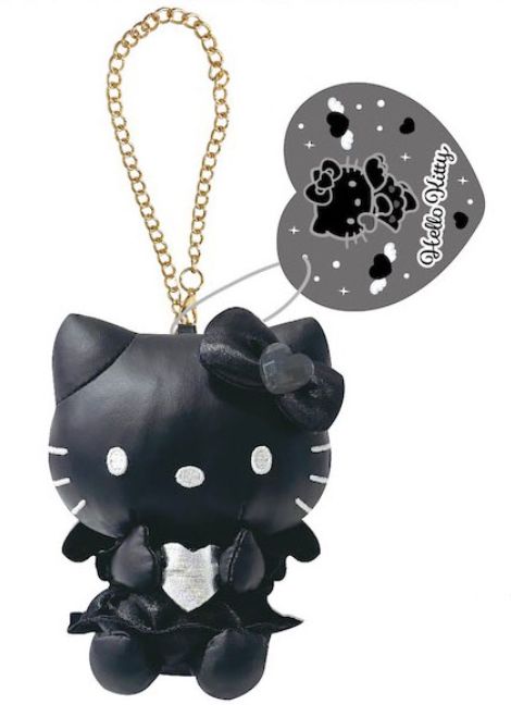 HelloKitty Angle Leather Keychain Black