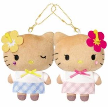 Sanrio NicoNico Keychain L KT&Mimi Brown Sanrio NicoNico Keychain L KT&Mimi Brown