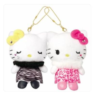 Sanrio NicoNico Keychain L KT&amp;Mimi