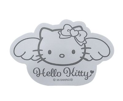 HelloKitty Angle Die Cut Sticker Silver