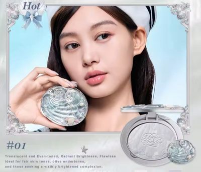 Flower Knows Shell's Jewel Collection Baked Podwer 01 Cloudy Blue