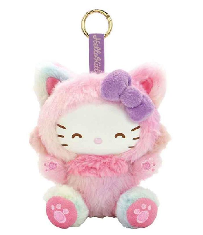 Hello Kitty Fine Face Cat Rainbow Plush Toy