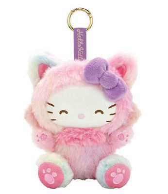 Hello Kitty Fine Face Cat Rainbow Plush Toy