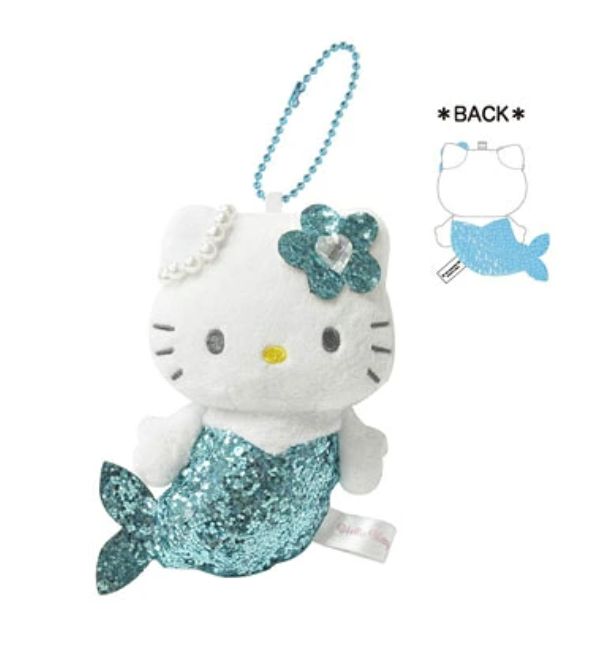 Hello Kitty Glitter Mascot Mermaid Blue