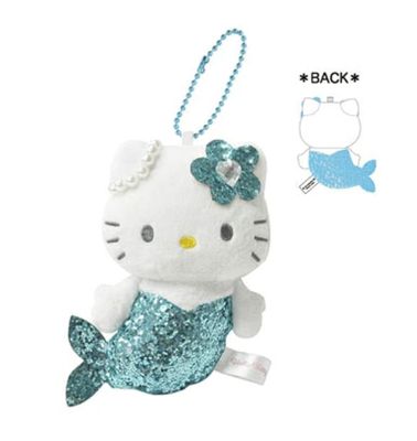 Hello Kitty Glitter Mascot Mermaid Blue