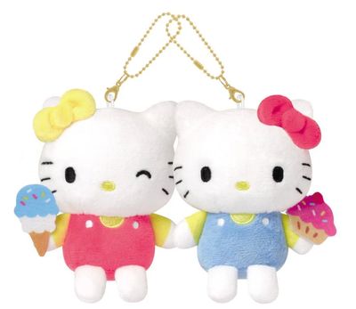 Hello Kitty Ice Cream Plush Keychain Hello Kitty
