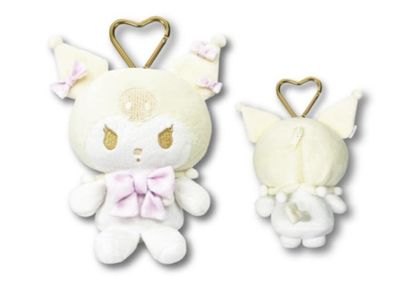 Sanrio White Mascot Plush Pouch Kuromi