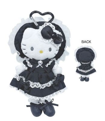Hello Kitty Dress-up keychain Lolita style (black)