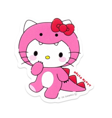 Sanrio Characters Hello Kitty Dinosaur Window Sticker
