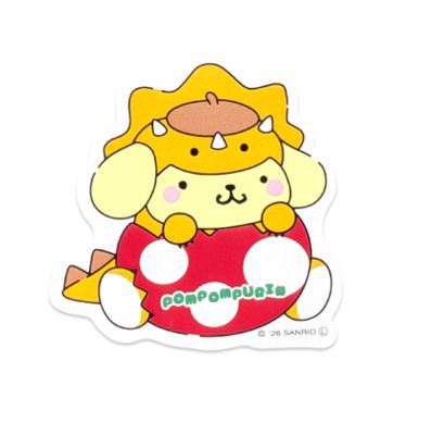 Sanrio Characters Pompompurin Dinosaur Window Sticker